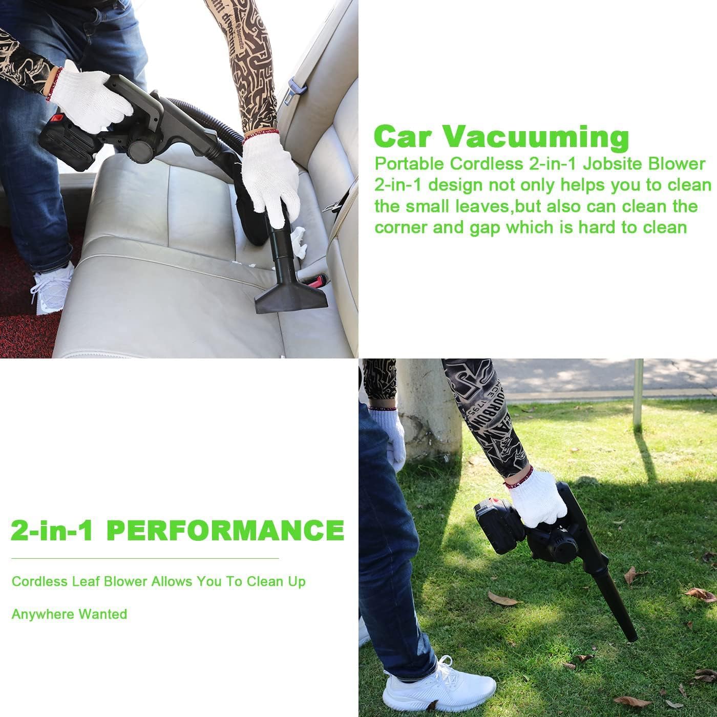 2 in 1 Cordless Blower & Vacuum