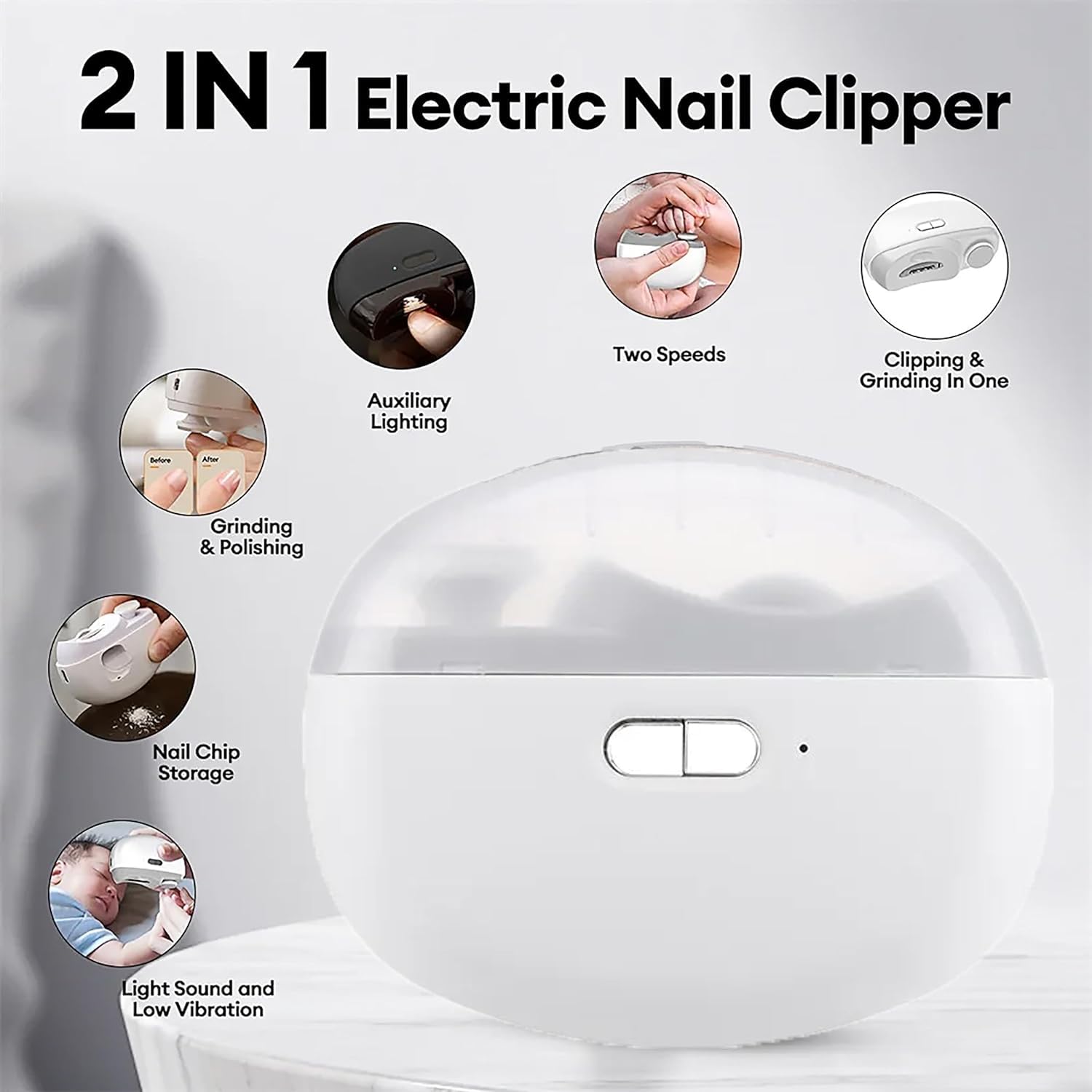 2 In 1 Electric Nail Clipper